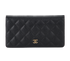 Chanel Long Wallet, £420, Accessories, Black, Caviar Leather, Front view
